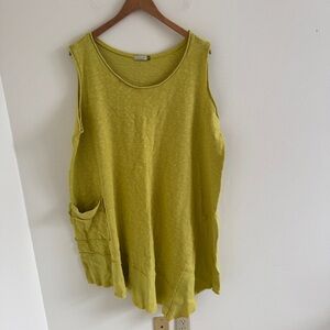 Chalet et Ceci Women's Sleeveless Green Tunic Top 3X